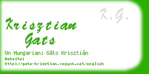 krisztian gats business card